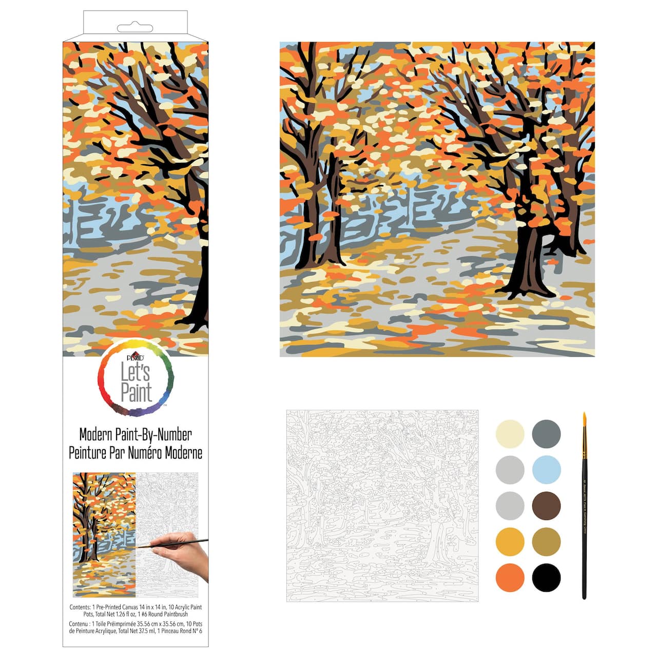 Plaid&#xAE; Fall Landscape Paint-By-Number Kit